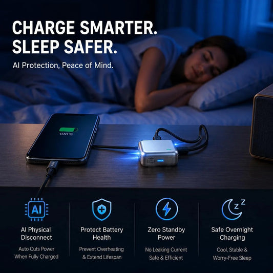 AI Smart Power Disconnector – 140W PD3.1 Auto Charging Cut-off